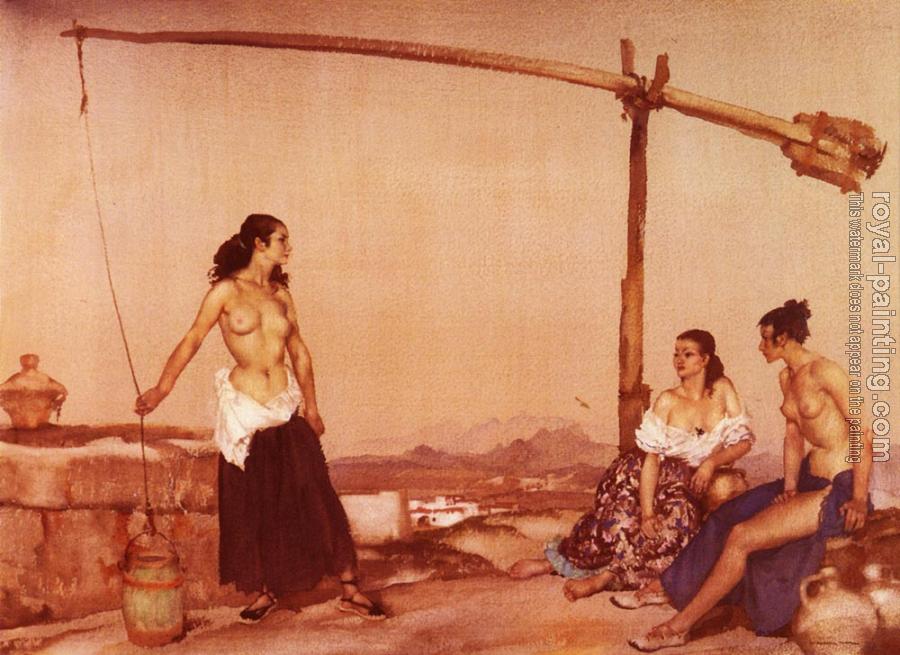 Sir William Russell Flint : Disputation at the Well